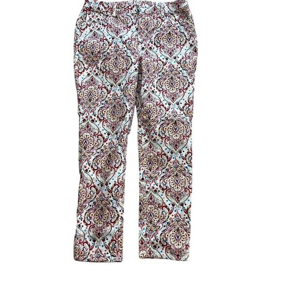 CHICOS Jeans So Slimming Girlfriend Slim Leg Floral Ankle 12 tall - Picture 2 of 9